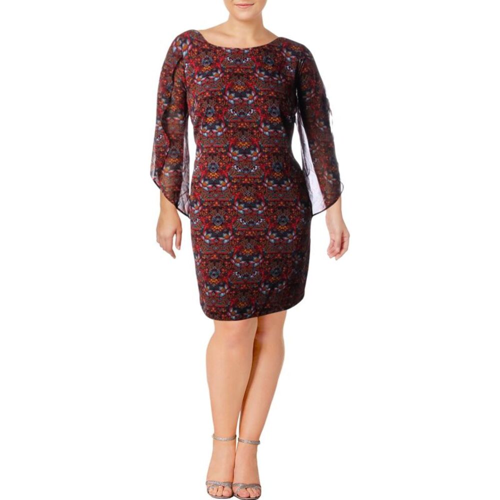 Sangria Plus Size Split Sleeve Dress